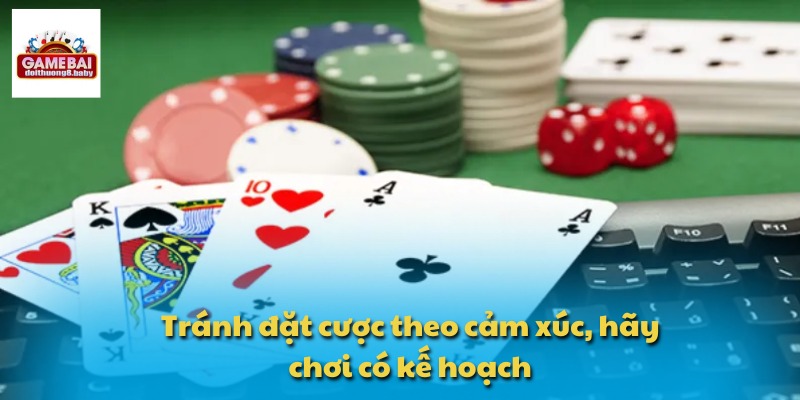 Tránh đặt cược theo cảm xúc, hãy chơi có kế hoạch